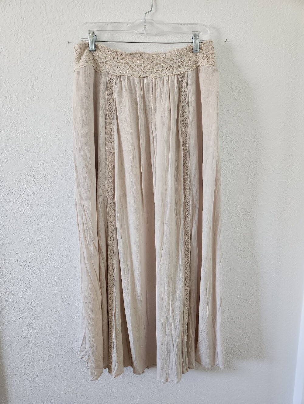 Shyanne Boho Lace-Trim Maxi Skirt